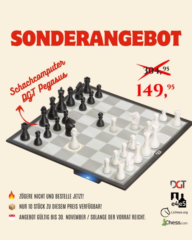 ♟️ Spiel, lerne, wachse: Der Pegasus-Schachcomputer ist mehr als ein Gegner – er ist dein Trainingspartner. Integrierte...